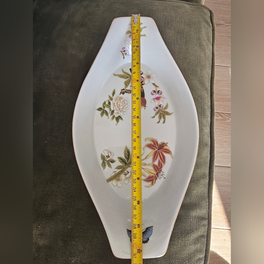 Stafford Chinese Garden Porcelain Oval Platter Bird & Floral Design 12.5" - Picture 10 of 12